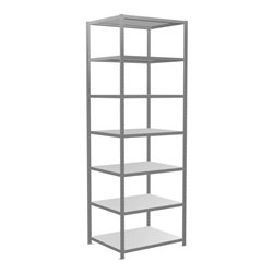 Schulte Grundregal Steckregal MULTIplus250 3000 x 1000 x 800 mm 7 Fachböden Kreuzstrebe verzinkt