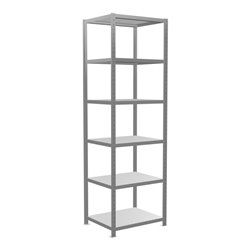 Schulte Grundregal Steckregal MULTIplus250 2500 x 750 x 600 mm 6 Fachböden Kreuzstrebe verzinkt