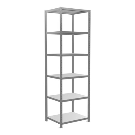 Schulte Grundregal Steckregal MULTIplus250 2500 x 750 x 600 mm 6 Fachböden Kreuzstrebe verzinkt