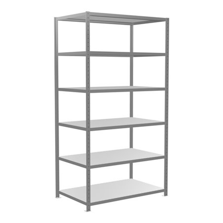 Schulte Grundregal Steckregal MULTIplus250 2500 x 1300 x 800 mm 6 Fachböden Kreuzstrebe verzinkt