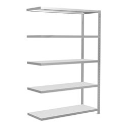 Schulte Anbauregal Steckregal MULTIplus250 2000 x 1300 x 500 mm 5 Fachböden Kreuzstrebe RAL 7035 lichtgrau