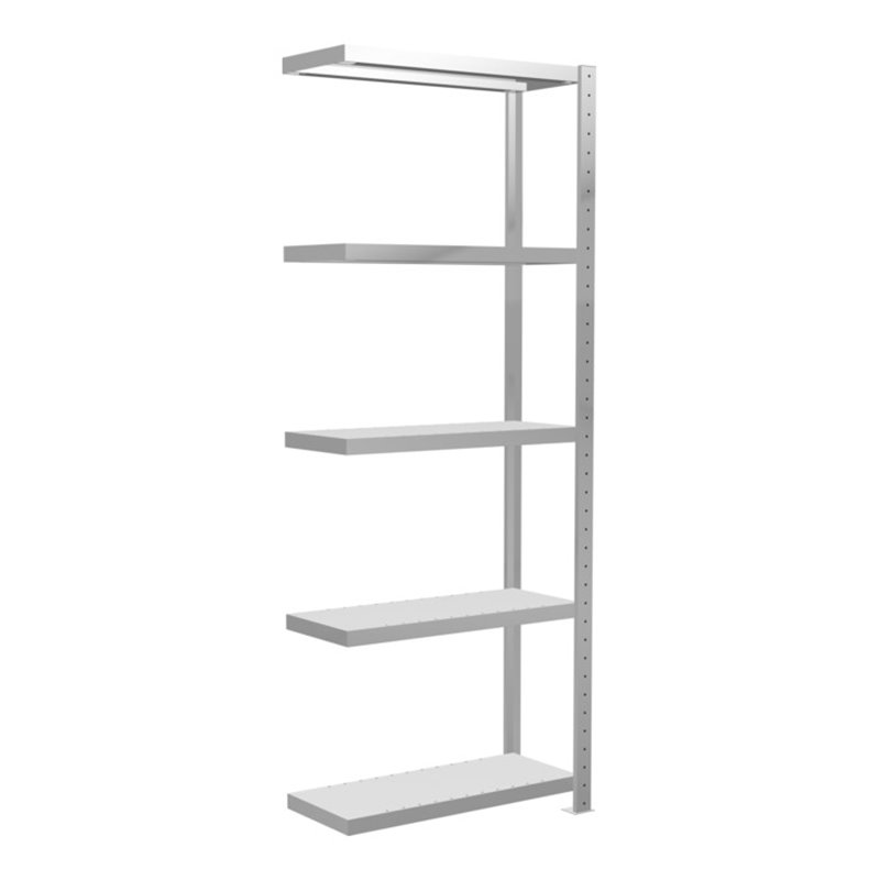 Schulte Anbauregal Steckregal MULTIplus250 2000 x 750 x 300 mm 5 Fachböden Kreuzstrebe RAL 7035 lichtgrau