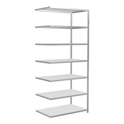 Schulte Anbauregal Steckregal MULTIplus250 3000 x 1300 x 800 mm 7 Fachböden Kreuzstrebe RAL 7035 lichtgrau