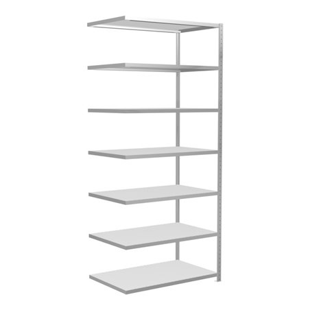 Schulte Anbauregal Steckregal MULTIplus250 3000 x 1300 x 800 mm 7 Fachböden Kreuzstrebe RAL 7035 lichtgrau