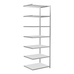 Schulte Anbauregal Steckregal MULTIplus250 3000 x 1000 x 800 mm 7 Fachböden Kreuzstrebe RAL 7035 lichtgrau