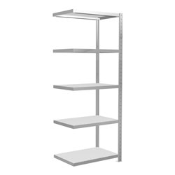 Schulte Anbauregal Steckregal MULTIplus250 2000 x 750 x 500 mm 5 Fachböden Kreuzstrebe RAL 7035 lichtgrau