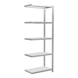 Schulte Anbauregal Steckregal MULTIplus250 2000 x 750 x 400 mm 5 Fachböden Kreuzstrebe RAL 7035 lichtgrau