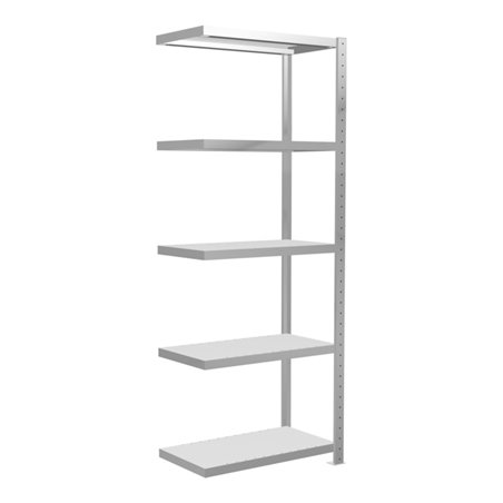 Schulte Anbauregal Steckregal MULTIplus250 2000 x 750 x 400 mm 5 Fachböden Kreuzstrebe RAL 7035 lichtgrau