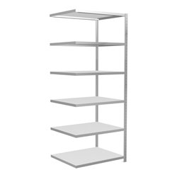 Schulte Anbauregal Steckregal MULTIplus250 2500 x 1000 x 800 mm 6 Fachböden Kreuzstrebe RAL 7035 lichtgrau