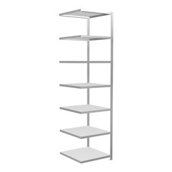 Schulte Anbauregal Steckregal MULTIplus250 3000 x 750 x 800 mm 7 Fachböden Kreuzstrebe RAL 7035 lichtgrau