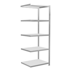 Schulte Anbauregal Steckregal MULTIplus250 2000 x 750 x 600 mm 5 Fachböden Kreuzstrebe RAL 7035 lichtgrau