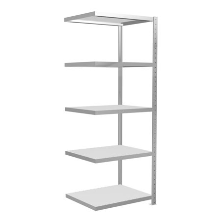 Schulte Anbauregal Steckregal MULTIplus250 2000 x 750 x 600 mm 5 Fachböden Kreuzstrebe RAL 7035 lichtgrau
