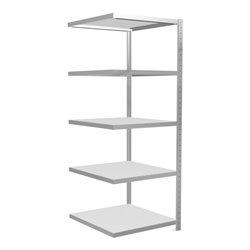 Schulte Anbauregal Steckregal MULTIplus250 2000 x 750 x 800 mm 5 Fachböden Kreuzstrebe RAL 7035 lichtgrau