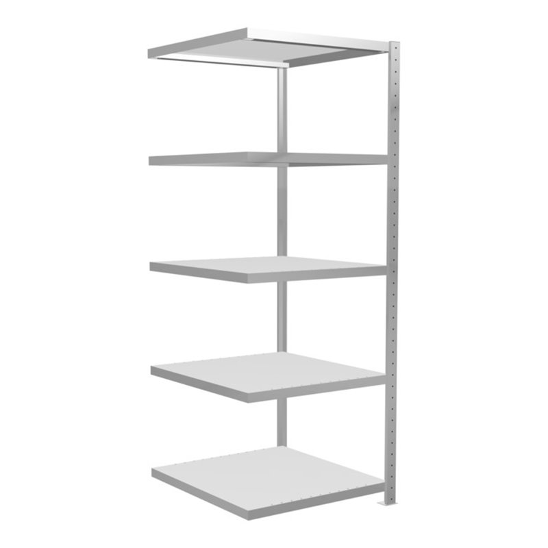 Schulte Anbauregal Steckregal MULTIplus250 2000 x 750 x 800 mm 5 Fachböden Kreuzstrebe RAL 7035 lichtgrau