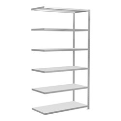 Schulte Anbauregal Steckregal MULTIplus250 2500 x 1300 x 600 mm 6 Fachböden Kreuzstrebe RAL 7035 lichtgrau