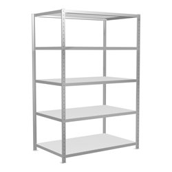 Schulte Grundregal Steckregal MULTIplus250 2000 x 1300 x 800 mm 5 Fachböden Kreuzstrebe RAL 7035 lichtgrau