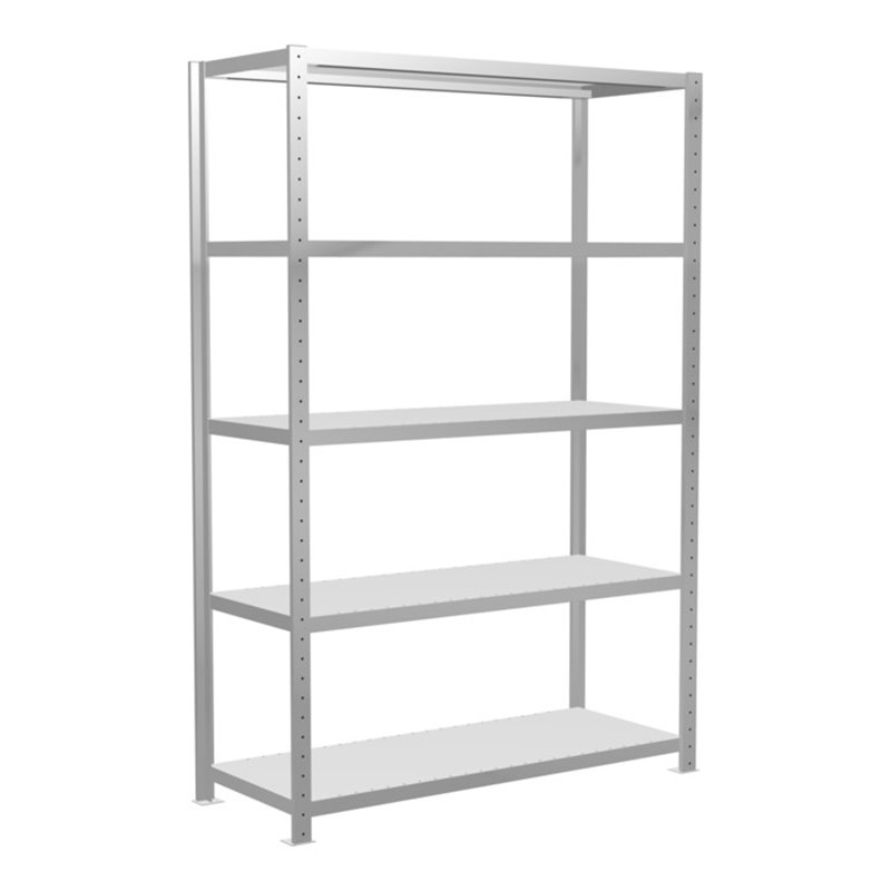 Schulte Grundregal Steckregal MULTIplus250 2000 x 1300 x 500 mm 5 Fachböden Kreuzstrebe RAL 7035 lichtgrau