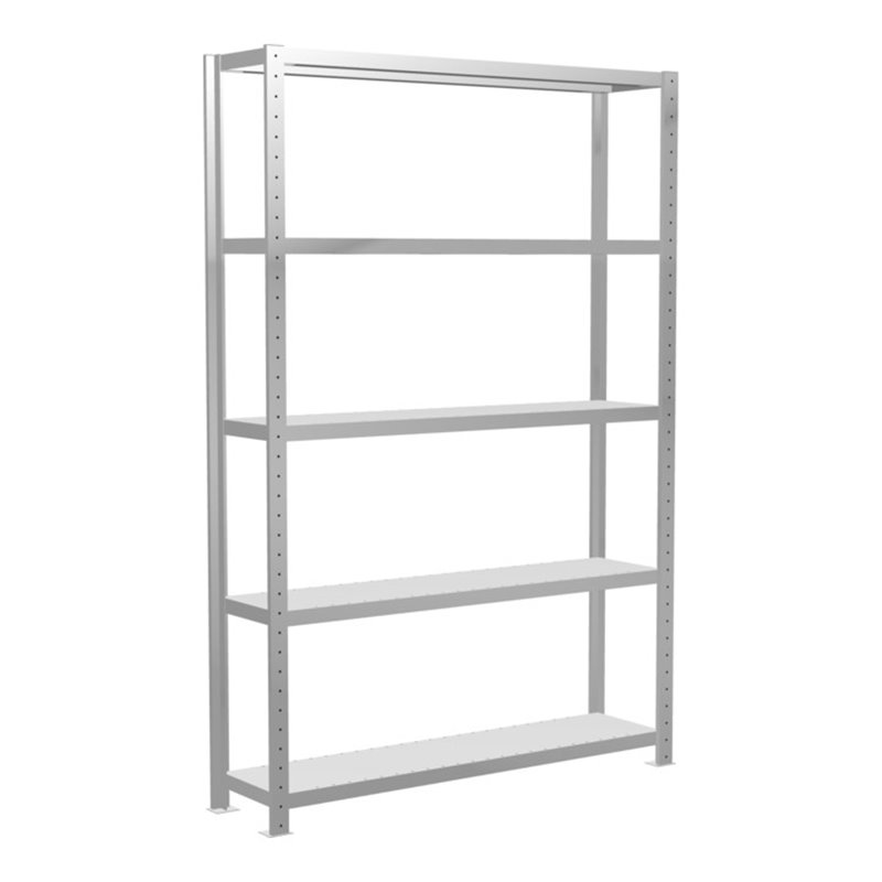 Schulte Grundregal Steckregal MULTIplus250 2000 x 1300 x 300 mm 5 Fachböden Kreuzstrebe RAL 7035 lichtgrau