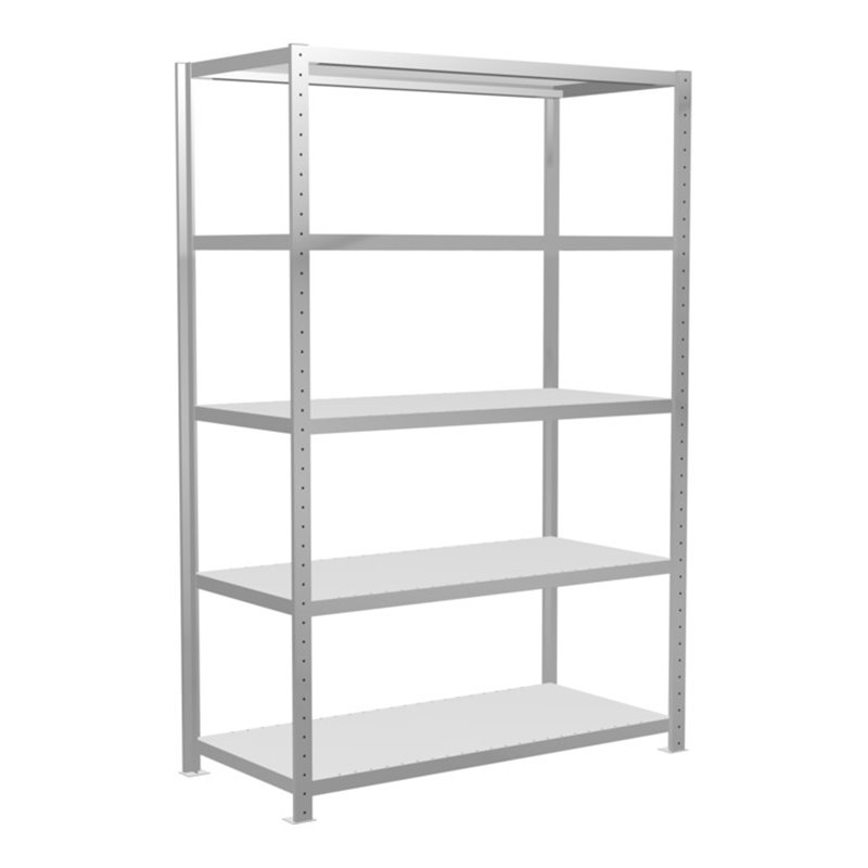 Schulte Grundregal Steckregal MULTIplus250 2000 x 1300 x 600 mm 5 Fachböden Kreuzstrebe RAL 7035 lichtgrau