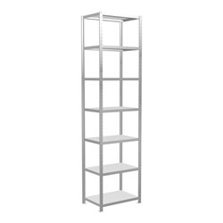 Schulte Grundregal Steckregal MULTIplus250 3000 x 750 x 500 mm 7 Fachböden Kreuzstrebe RAL 7035 lichtgrau