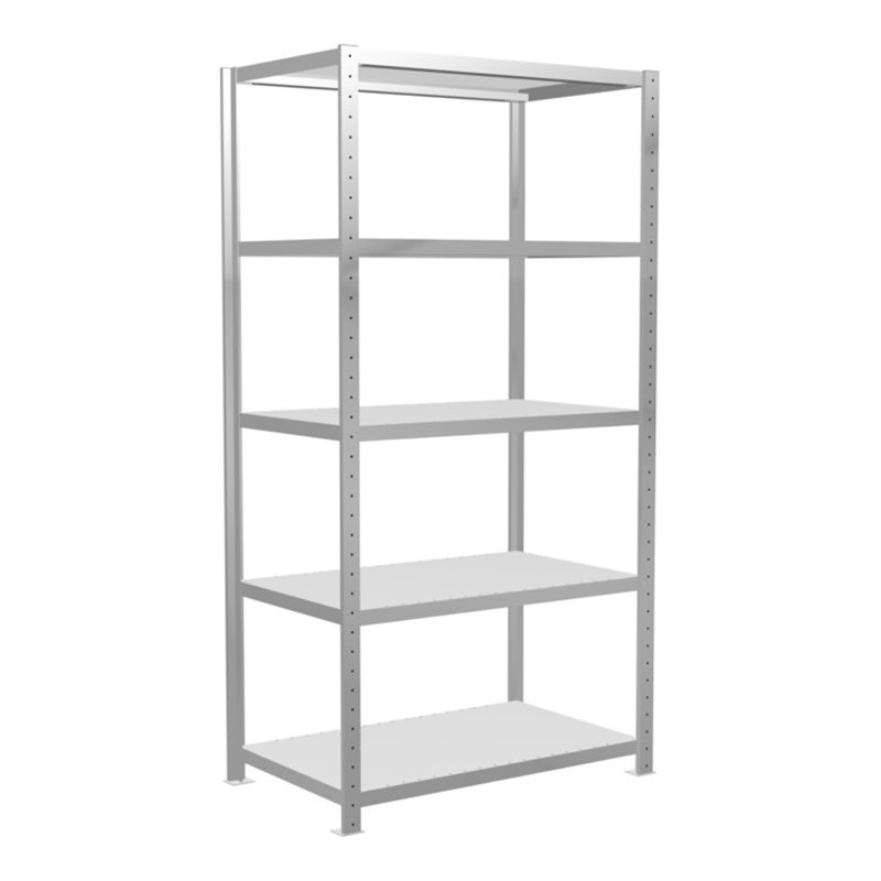 Schulte Grundregal Steckregal MULTIplus250 2000 x 1000 x 600 mm 5 Fachböden Kreuzstrebe RAL 7035 lichtgrau