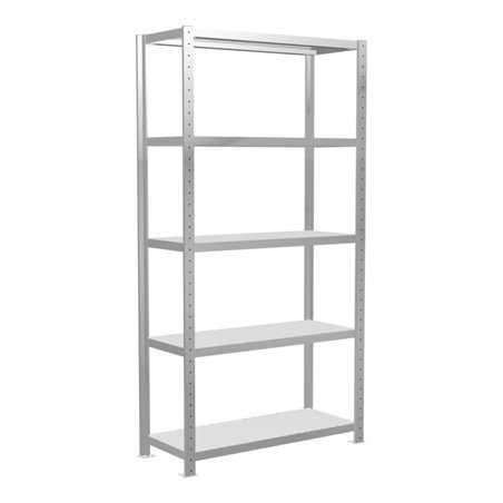 Schulte Grundregal Steckregal MULTIplus250 2000 x 1000 x 400 mm 5 Fachböden Kreuzstrebe RAL 7035 lichtgrau
