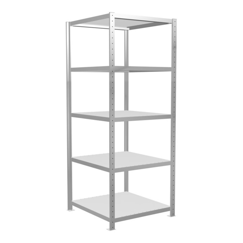 Schulte Grundregal Steckregal MULTIplus250 2000 x 750 x 800 mm 5 Fachböden Kreuzstrebe RAL 7035 lichtgrau