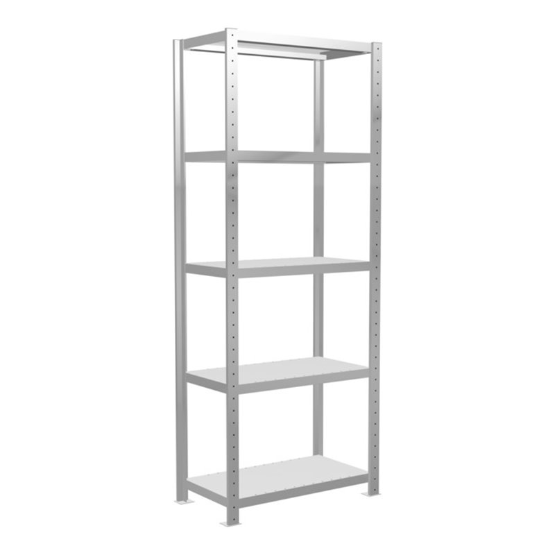 Schulte Grundregal Steckregal MULTIplus250 2000 x 750 x 400 mm 5 Fachböden Kreuzstrebe RAL 7035 lichtgrau