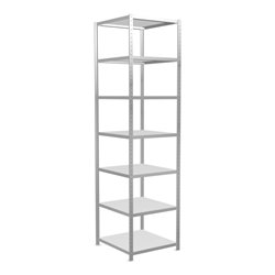 Schulte Grundregal Steckregal MULTIplus250 3000 x 750 x 800 mm 7 Fachböden Kreuzstrebe RAL 7035 lichtgrau