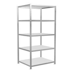 Schulte Grundregal Steckregal MULTIplus250 2000 x 1000 x 800 mm 5 Fachböden Kreuzstrebe RAL 7035 lichtgrau