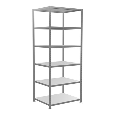 Schulte Grundregal Steckregal MULTIplus330 2500 x 1000 x 800 mm 6 Fachböden Kreuzstrebe verzinkt