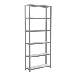 Schulte Grundregal Steckregal MULTIplus330 2500 x 1000 x 300 mm 6 Fachböden Kreuzstrebe verzinkt