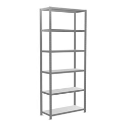 Schulte Grundregal Steckregal MULTIplus330 2500 x 1000 x 400 mm 6 Fachböden Kreuzstrebe verzinkt