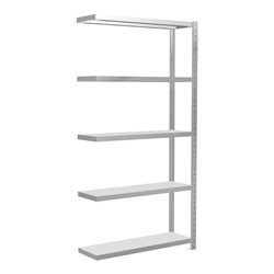 Schulte Anbauregal Steckregal MULTIplus330 2000 x 1000 x 300 mm 5 Fachböden Kreuzstrebe RAL 7035 lichtgrau