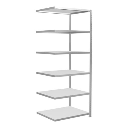 Schulte Anbauregal Steckregal MULTIplus330 2500 x 1000 x 800 mm 6 Fachböden Kreuzstrebe RAL 7035 lichtgrau