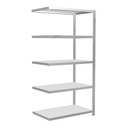 Schulte Anbauregal Steckregal MULTIplus330 2000 x 1000 x 600 mm 5 Fachböden Kreuzstrebe RAL 7035 lichtgrau