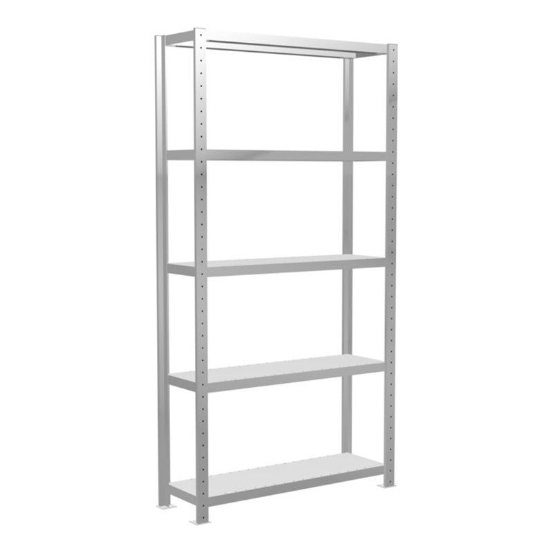 Schulte Grundregal Steckregal MULTIplus330 2000 x 1000 x 300 mm 5 Fachböden Kreuzstrebe RAL 7035 lichtgrau