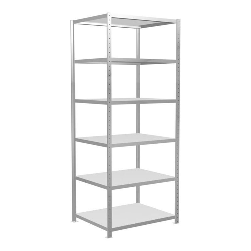 Schulte Grundregal Steckregal MULTIplus330 2500 x 1000 x 800 mm 6 Fachböden Kreuzstrebe RAL 7035 lichtgrau