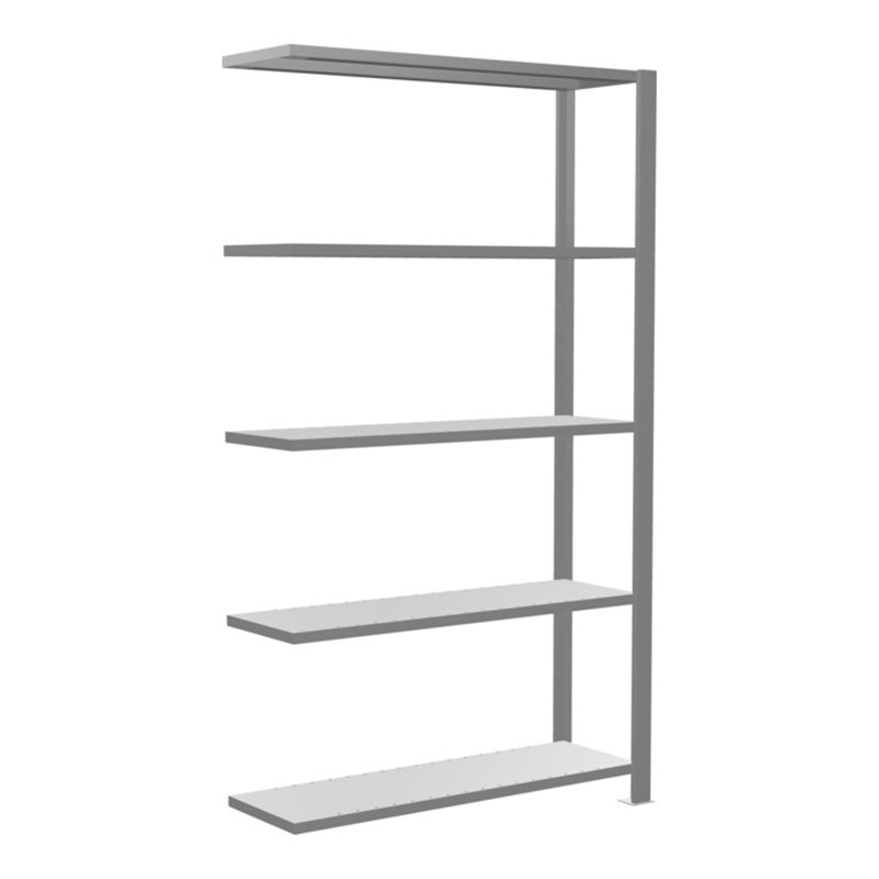 Schulte Anbauregal Büro-Steckregal MULTIplus85 1800 x 1000 x 300 mm 5 Fachböden Kreuzstrebe verzinkt mit Anschlagleiste