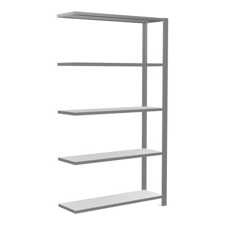 Schulte Anbauregal Büro-Steckregal MULTIplus85 1800 x 1000 x 300 mm 5 Fachböden Kreuzstrebe verzinkt mit Anschlagleiste