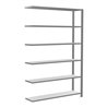 Schulte Anbauregal Büro-Steckregal MULTIplus85 2000 x 1300 x 300 mm 6 Fachböden Kreuzstrebe verzinkt mit Anschlagleiste
