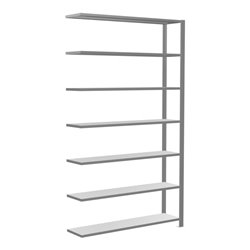 Schulte Anbauregal Büro-Steckregal MULTIplus85 2300 x 1300 x 300 mm 7 Fachböden Kreuzstrebe verzinkt mit Anschlagleiste