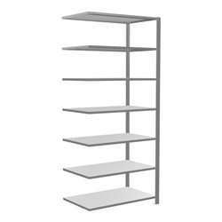 Schulte Anbauregal Büro-Steckregal MULTplus150 2300 x 1000 x 600 mm 7 Fachböden Längenriegel verzinkt mit Mittelanschlag