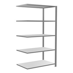 Schulte Anbauregal Büro-Steckregal MULTplus150 1800 x 1000 x 600 mm 5 Fachböden Längenriegel verzinkt mit Mittelanschlag