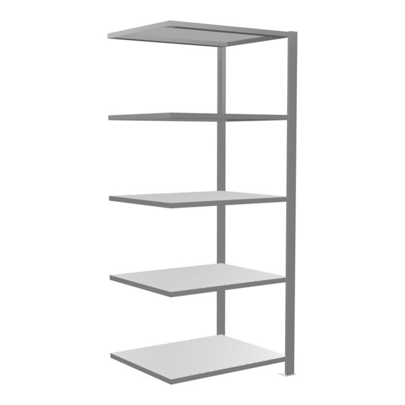 Schulte Anbauregal Büro-Steckregal MULTplus150 1800 x 750 x 600 mm 5 Fachböden Längenriegel verzinkt mit Mittelanschlag