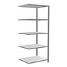 Schulte Anbauregal Büro-Steckregal MULTplus150 1800 x 750 x 600 mm 5 Fachböden Längenriegel verzinkt mit Mittelanschlag