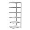 Schulte Anbauregal Büro-Steckregal MULTplus150 2000 x 750 x 600 mm 6 Fachböden Längenriegel verzinkt mit Mittelanschlag