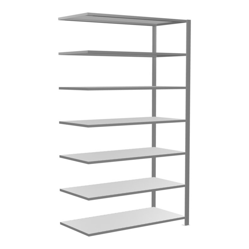Schulte Anbauregal Büro-Steckregal MULTplus150 2300 x 1300 x 600 mm 7 Fachböden Längenriegel verzinkt mit Mittelanschlag
