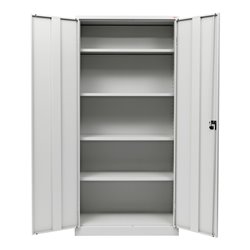 STIER Universalschrank mit 4 Fachböden 1800x800x380mm lichtgrau verschweißt