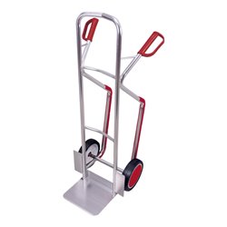 VARIOfit Aluminiumkarre mit Treppenkufen Vollgummibereifung Schaufel 320 x 250 mm